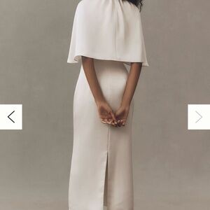 Mare Mare Long-Sleeve Cape Midi Dress